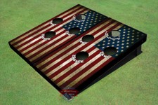 American Flag 4 Hole Cornhole Board set