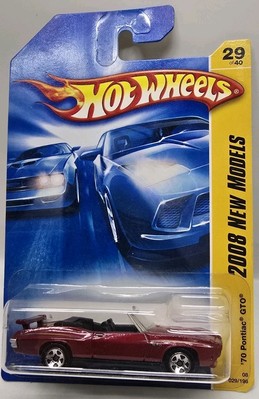 Hot Wheels #029 '70 Pontiac GTO 1:64 2008 New Models 29/40 5-Spoke Wheels NIP