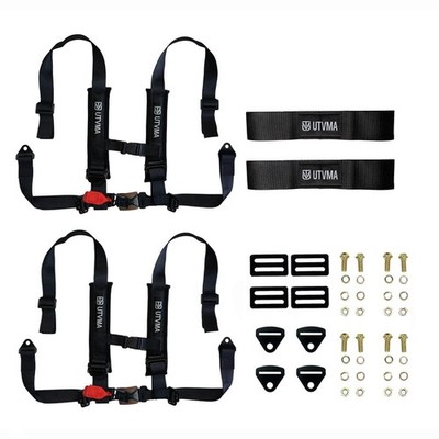 UTVMA '24+ Polaris RZR 1000 2 Seat Offroad Buckle Black Harness Kit