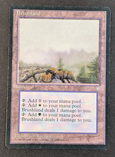 MTG Card - 1x Brushland - Ice Age - Played / HP - Vintage - Magic The Gathering