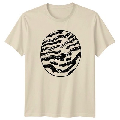 T-Shirt Abstrakt Jupiter Planet Streifenmuster Wissenschaft Astronomie