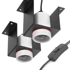 Reptile Ceramic Socket, Heat Lamp Holder for Terrariums and Vivariums, Gecko ...