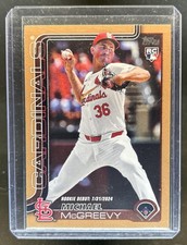 2025 Topps Update Michael McGreevy RC Gold Border Rookie Debut #/2025 Cardinals