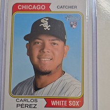 Topps 2023 Heritage Baseball Carlos Perez Chicago White Sox Rookie Card #351. rookie card picture