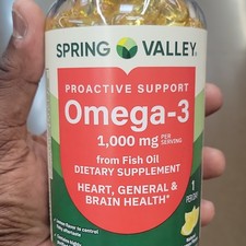 Spring Valley Omega-3 Fish Oil 1000mg Softgel...