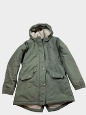 Green Patagonia Fleece Lined Parka Jacket Youth Girls XL 14