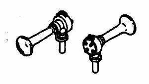 #ad Details West 173 HO Scale Air Horns Flat Type Single Chime pkg 2 $4.99