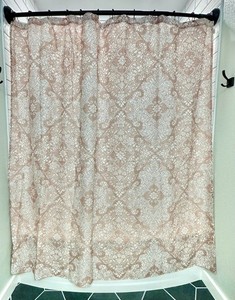 Better Homes & Gardens Blush Damask Fabric Bath Shower Curtain