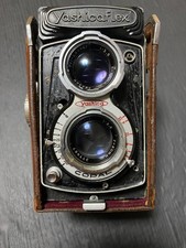 Vintage Yashicaflex TLR 120 Film Camera Copal Yashikor 80mm f/3.5 TESTED WORKS