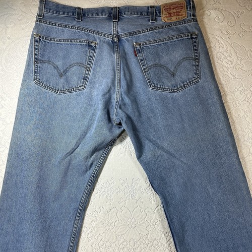 Levi's 505 Regular Fit Jeans Herren W40 L30 Light Wash Denim Blau - Bild 2 von 8