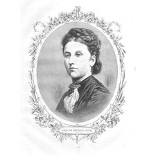 PRINCESS LOUISE Daughter of Queen Victoria - Antique Print 1871