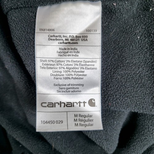 Chaqueta de franela Carhartt para hombre chaqueta forrada de lana a cuadros gris blanco mediana - Imagen 4 de 10
