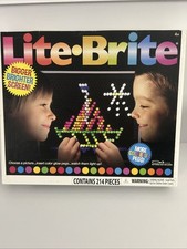 Lite Brite Bigger Brighter Screen 214 Piece Fun Toy New Open Box Excellent