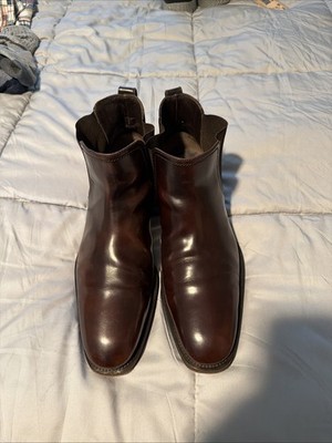 Rare*SALVATORE FERRAGAMO LAVORAZIONE ORIGINALE ITALY Sz 10 Shoe Chelsea Boots
