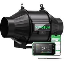 VIVOSUN AeroZesh Smart Inline L&uuml;fter 100mm mit WiFi GrowHub E42A+,357m&sup3;/h