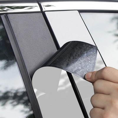 6pcs Silver Door Side Pillar Posts Sticker Fit For BYD Seal 2022 2023 2024