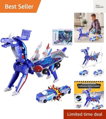 2-in-1 Magnetic Dinosaur Car Toy - No Batteries Needed, Perfect Gift for Kids