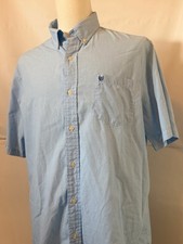 CHAPS easy care green plaid short sleeve dress shirt size XL