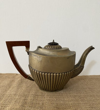 Vintage EPNS Silver Plated Teapot Art Deco Wood Handle A & J Zimmerman