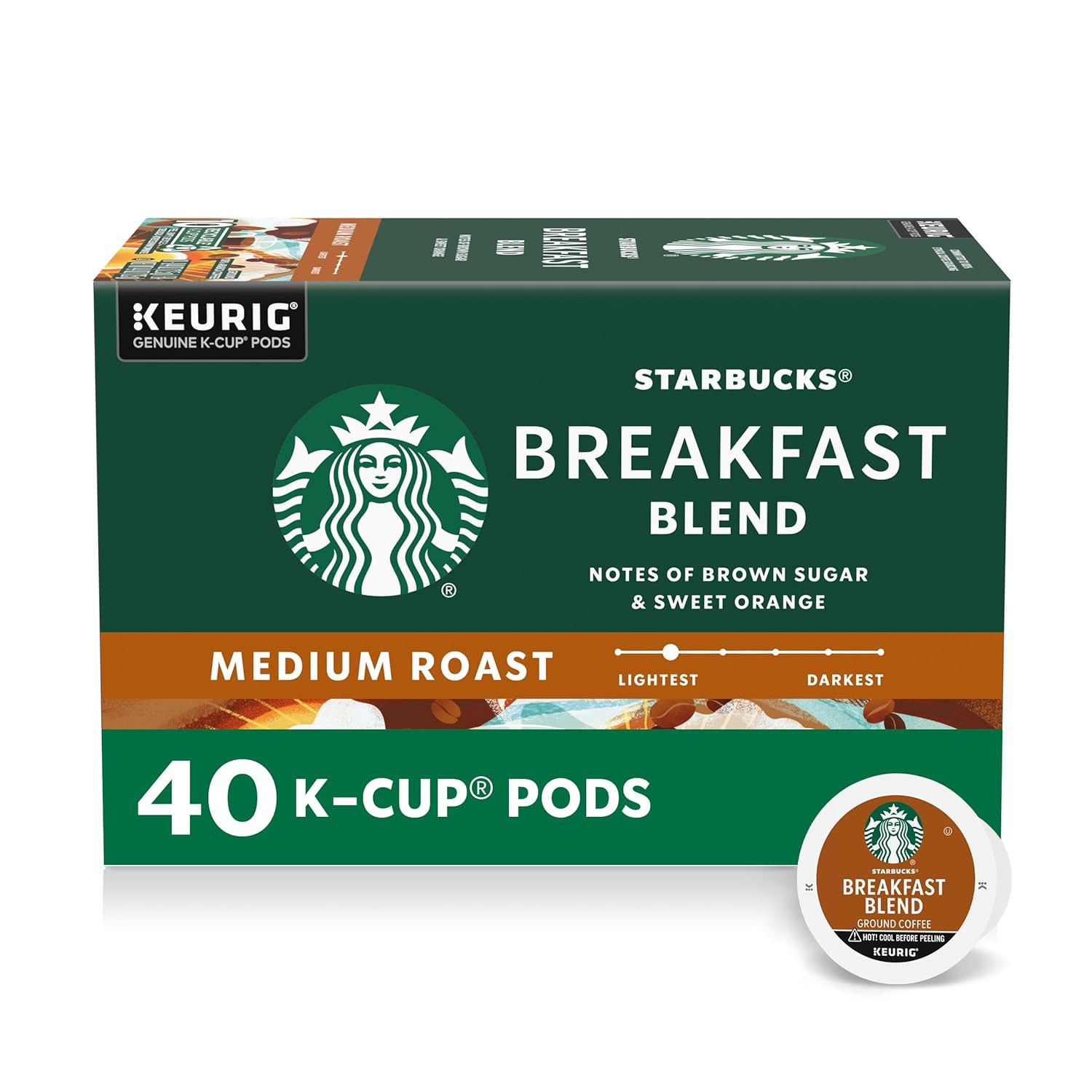 Starbucks K-Cup Breakfast Blend Medium Roast 40K cups Pods