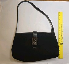 Bolso de nailon Lauren Ralph Lauren correa de cuero negro resistente al agua