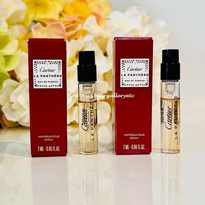 2 Cartier La Panthere EDP Perfume Sample Spray 2 ml each NEW & FRESH