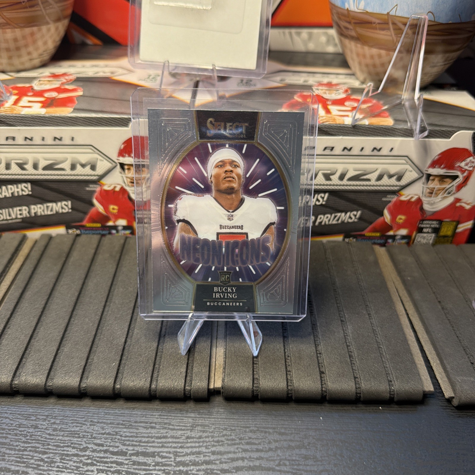 2024 Panini Select Neon Icons - Bucky Irving #12 Silver Prizm (RC) - NM/Mint