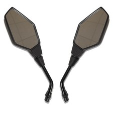 Universal Motorcycle Mirrors Pair M10 Rh Thread Adventure Dual Sport Enduro Blac