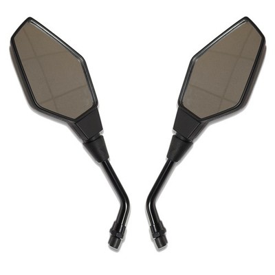 Universal Motorcycle Mirrors Pair M10 RH Thread Adventure Dual Sport Enduro Blac