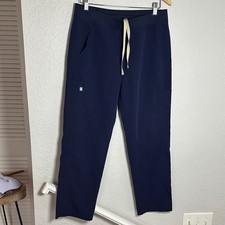 FIGS Men's Blue Straight Scrub Pants Cargo Pockets T2001S Drawstring PO 1735