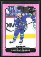 Kyle Burroughs 2022-23 O-Pee-Chee Neon Pink Border /75 #405 Vancouver Canucks