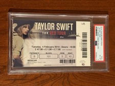 2014 Taylor Swift &ldquo;The Red Tour&rdquo; Full Ticket The O2 Arena London PSA Pictured