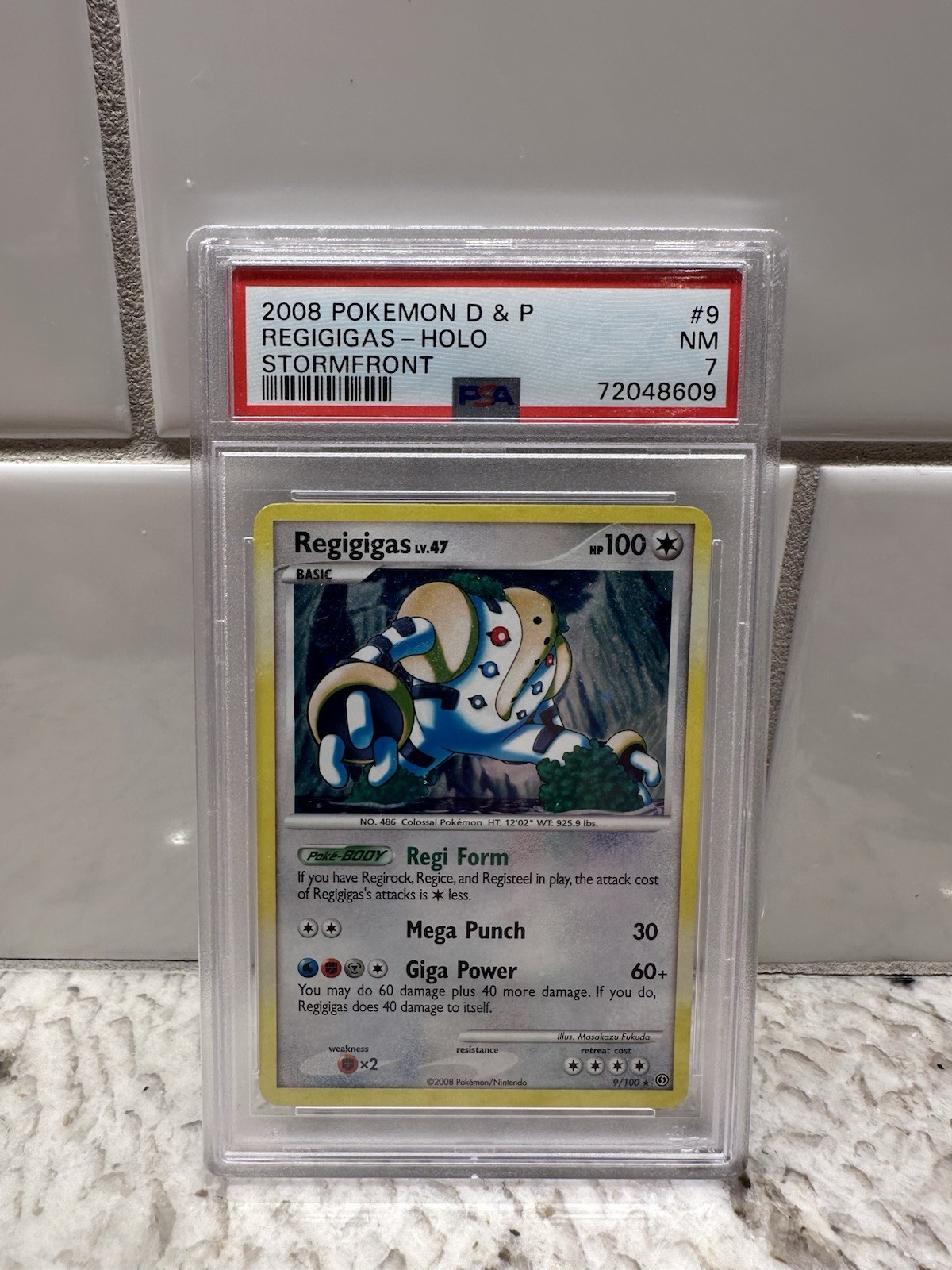 2008 Pokemon Diamond & Pearl Stormfront REGIGIGAS Holo #9 PSA 7