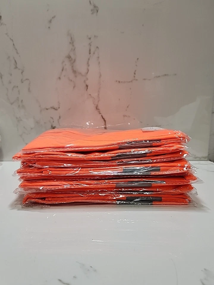 BRAND NEW!! LOT OF 8 Reflective Safety Vest Mesh ORANGE (SIZE XXL) - Image 4 of 4