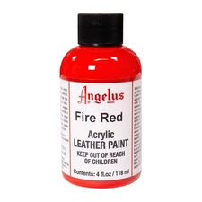 Fire Red Leather Paint 4 Fl Oz Non Toxic Water Based For Boots Shoes And More