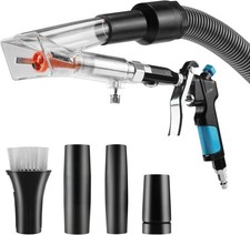 2in1 Car Interior Detailing Air Blow Gun Vacunm With Adjustable Black