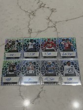 LOT of  8 2025 Panini Mosaic Rookie Scripts Silver Prizm RC AUTO CHIEFS BEARS ++