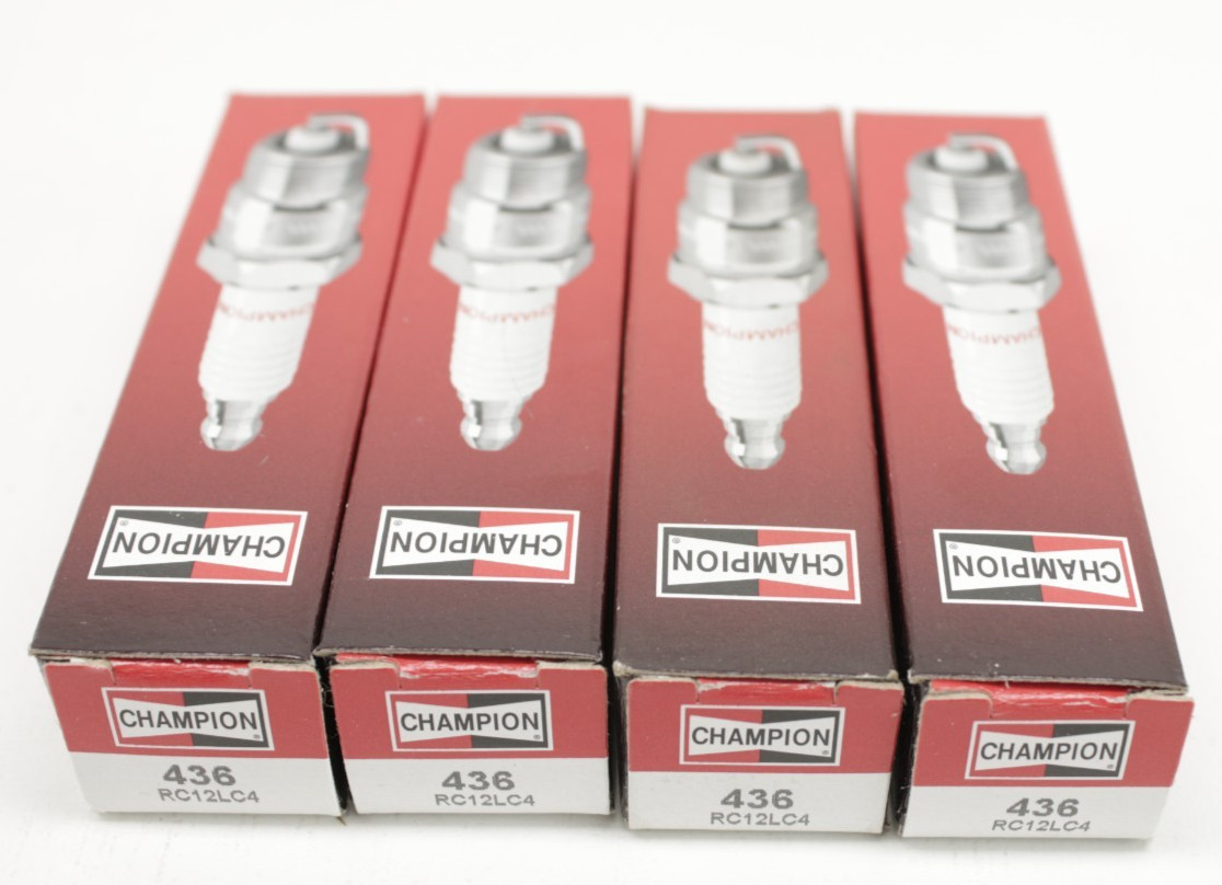 Champion 436 RC12LC4 Spark Plugs Lot of 4 New Old Stock NOS
