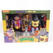 NECA TMNT Mighty Hog Rhino Man 2 Pack Cartoon Figures 2022