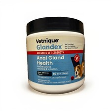 GLANDEX Advanced ANAL GLAND For All Dogs 60 Soft chews Duck  Bacon Flavor