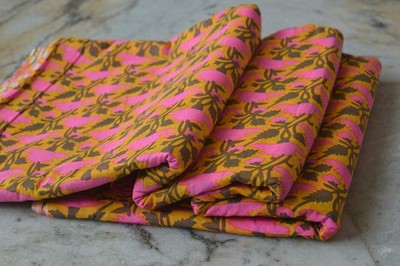 7 Yard New Floral Indian Print 100%Cotton Fabric NO DUTY CHARGES 100%   ZK_54