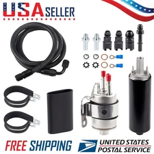 255LPH Inline LS Swap High Pressure EFI Fuel Pump w/Install Kit GSL392 58 PSI