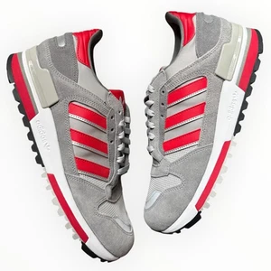 Adidas ZX 600 Mens Trainers Grey Red Retro Running Shoes Brand New In Box