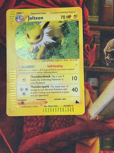 Pokemon TCG Jolteon H12/H32 2003 English Holo Rare Skyridge MP