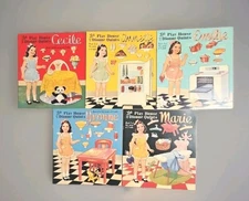 Let's Play House With The Dionne Quints Paper Dolls Book Set Of 5 - UNCUT 1993