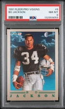 1991 Fleer - Pro Vision Bo Jackson #6 PSA 8 Fresh Grade 