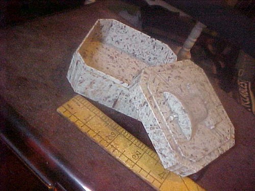 CAJA BARATIJA LA CAMPANA DE LA LIBERTAD MARMOLEADA PLÁSTICO DURO AÑOS 50 - Imagen 5 de 7