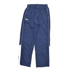 Under Armour Women's Small Blue Track Pants Polyester Solid Drawstring