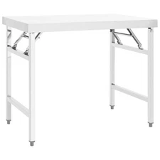 Kitchen Folding Work Table 39.4"x24"x32" Stainless Steel