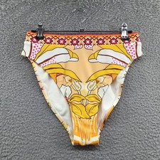 River Island High Waist Bikini Bottoms Orange 4